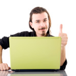 Working on computer