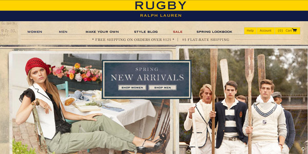 ralph lauren fashion website design