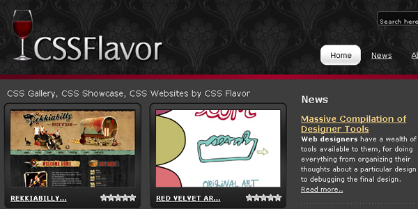 css flavor - website design directory list