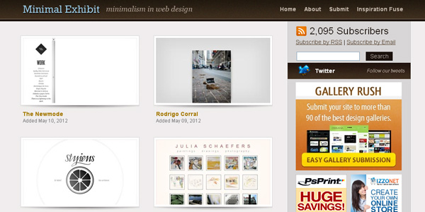 minimalism css gallery