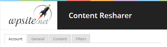 Content Resharer - Accounts - Submenu