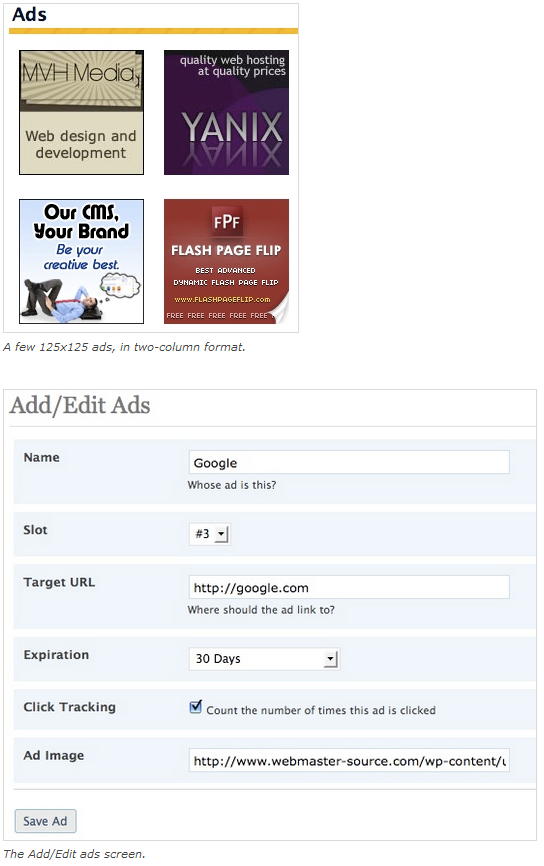 WP125 Plugin - Top 5 Advertising Plugins