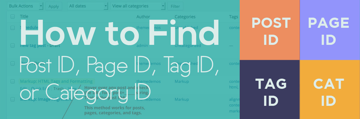 How to Find Post ID Category ID