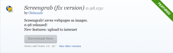 Screengrab - firefox add ons for web designer