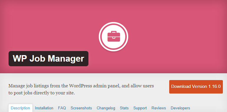 WP Job Manager Plugin