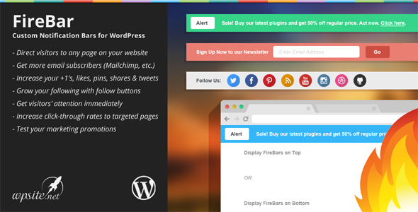 Firebar Notification Bar WordPress Plugin