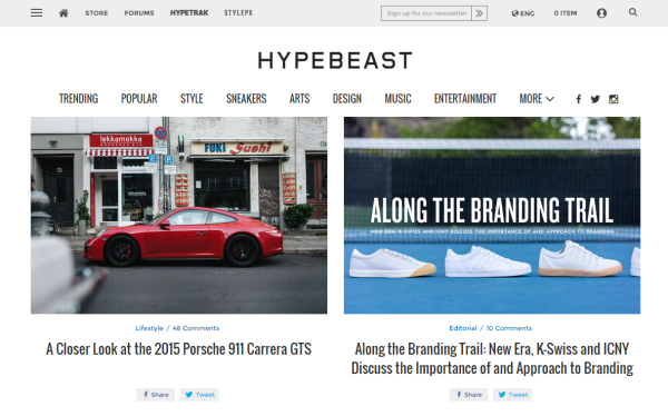 HypeBeast - 10 Surprising Companies that Run WordPress Sites