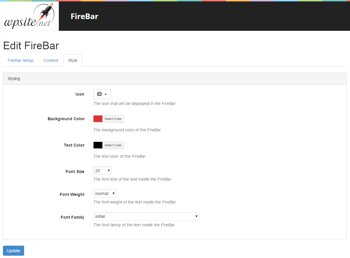 FireBar - wordpress notification bar plugin