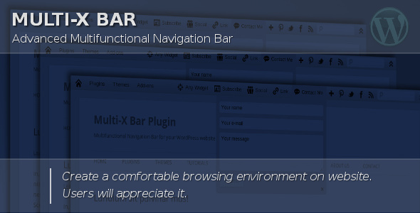 Multi X Bar Screenshot - wordpress navigation menu plugin