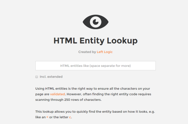 Entity Lookup - top websites for developers