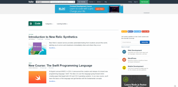 Tuts  Free Code Tutorials - top websites for developers