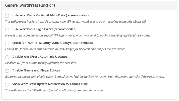 General WordPress Functions